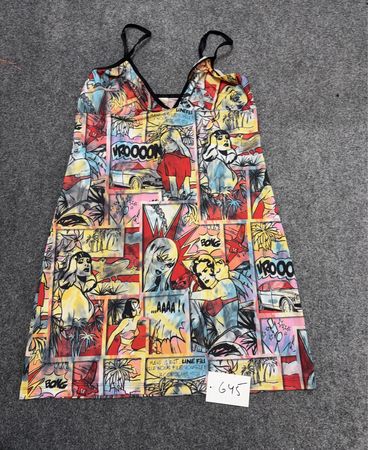 Bedrucktes Slipdress mit Grafikprint
