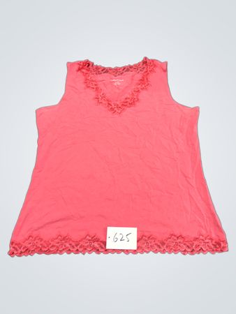 Coldwater Creek Tanktop mit rosa Spitzenbesatz