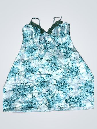 Secret Treasures Damen Nachthemd mit blauem Blumenmuster
