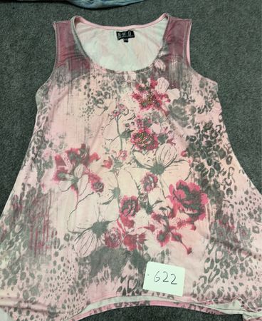 N.W.D NEW WOMAN DESIGN ärmelloses pinkes Top mit Blumenmuster