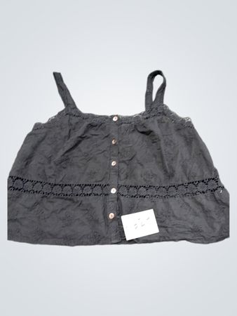 UND JETZT DIESE Black Eyelet Lace Cami Top