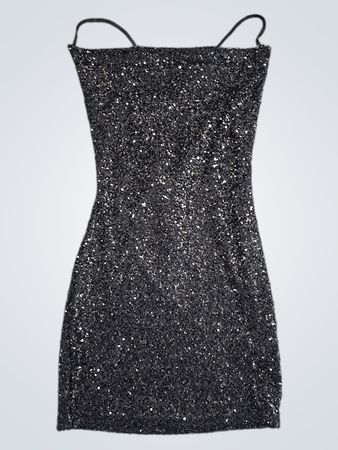 Black Sequined Dress