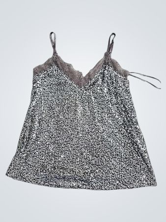 White Birch Sequined Top