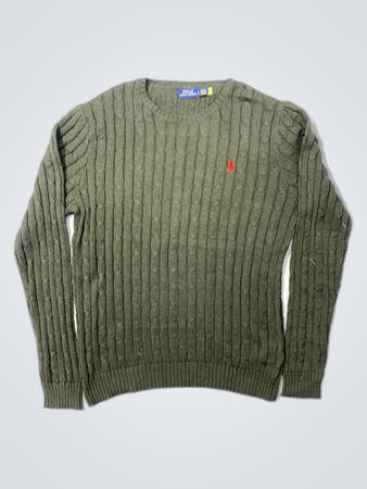 Polo Ralph Lauren Green Cable Knit Sweater