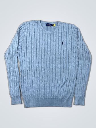 Polo Ralph Lauren Light Blue Cable Knit Sweater