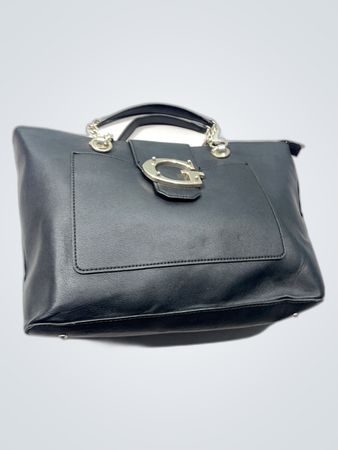 Guess Black Leather Tote Handbag