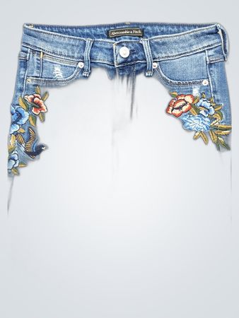 Abercrombie & Fitch Embroidered Straight Leg Jeans