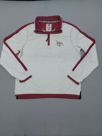 Fat Face White 1/4 Zip Knitwear Top