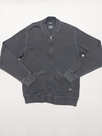 Diesel Grey Zip-Up Bomber Jacket