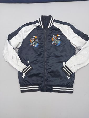 Unbranded Embroidered Satin Bomber Jacket