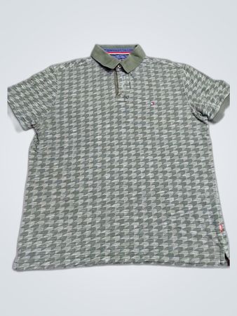 Tommy Green Checkered Polo Shirt