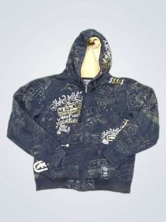 Ecko Unltd Graphic Zip-Up Hoodie