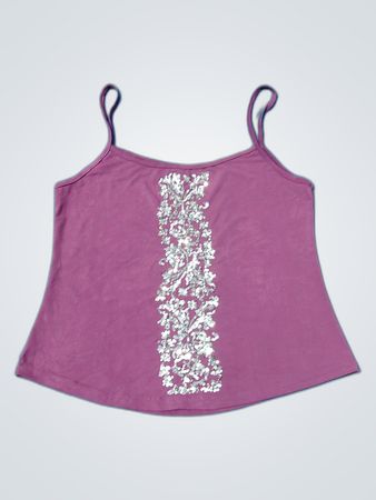 Debbie Purple Sequin Top