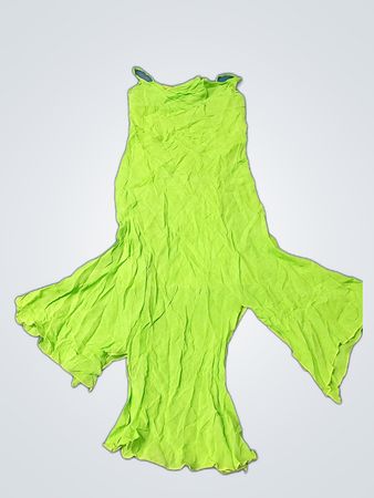 Green Crinkled Sleeveless Jumpsuit