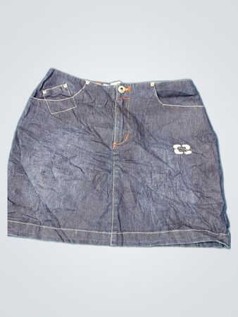 EckO Red Denim Skirt
