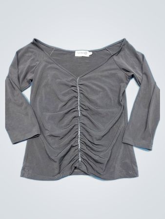 Gray Long-Sleeve Top