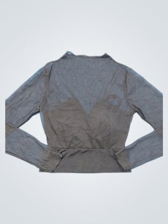Gray Long-Sleeve Top