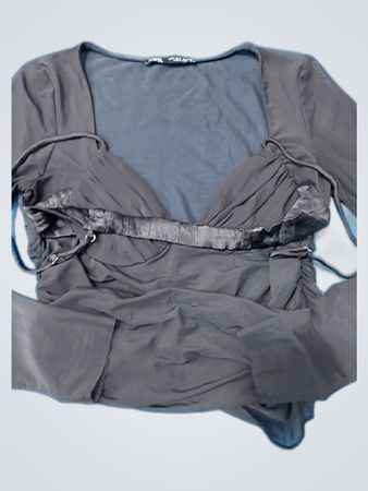 Zara Black Long-Sleeve Top