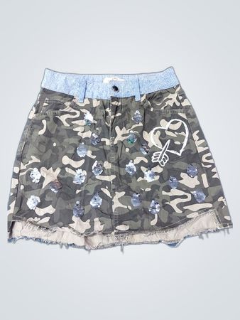 Camo Skirt with Embellishments