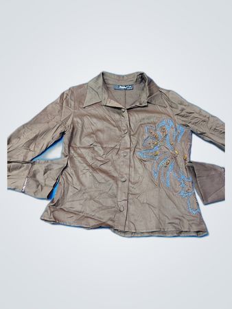 Badoo Brown Embroidered Shirt
