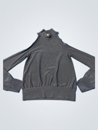 PS Paul Smith Black Cold Shoulder Long Sleeve Blouse
