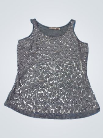 The Limited Black Sequined Tank Top