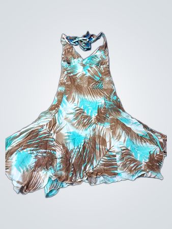 Ysatis Tropical Print Halter Dress