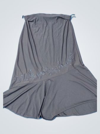 Gray Embroidered Skirt