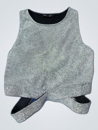 TALLY WEiJL Gray Glittery Sports Bra