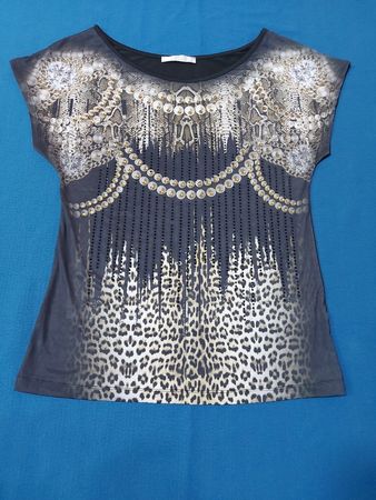 Gray Embellished Top