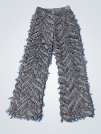 Zara Woman Gray Fuzzy Pants