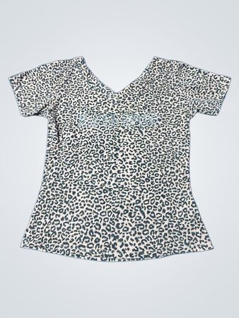 Leopard Print V-Neck T-Shirt