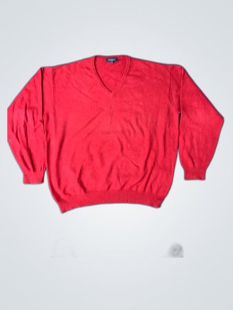 Burberry Red V-Neck Sweater
