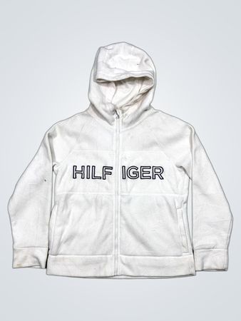 Tommy Hilfiger White Zip-Up Hoodie