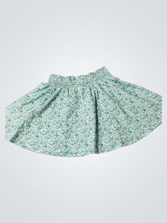 Green Floral Skirt