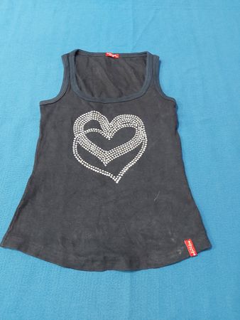Rouge Tank Top with Heart Design