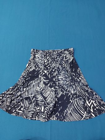 Blue and White Floral Skirt