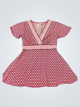 Pink Patterned Dress