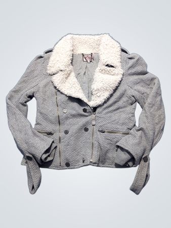 Juicy Couture Quilted Jacket with Fur Collar