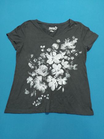 Hanes V-Neck Floral T-Shirt
