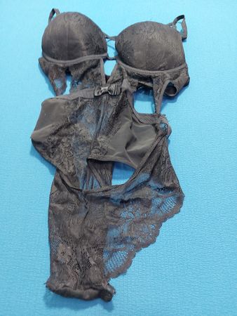 Black Lace Bra and Panty Set