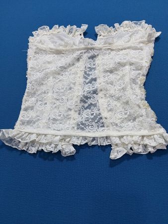 POLY XENI KOSTETSU KIFISIA White Lace Top Size S