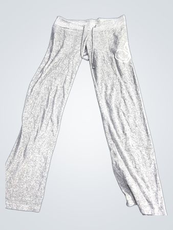 Calças de Moletom Cinza de Veludo Juicy Couture