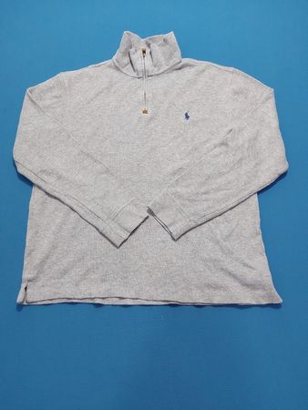 Polo Ralph Lauren Men's Gray 1/4 Zip Pullover Sweater