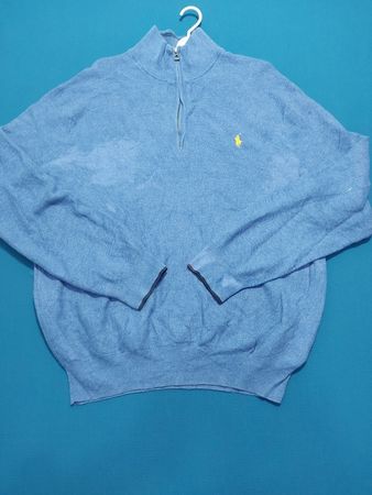 Polo Ralph Lauren Maglione in Cotone Pima con Zip 1/4