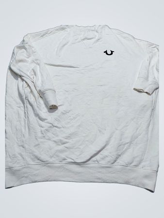 True Religion Weißer Rundhalsausschnitt Sweatshirt