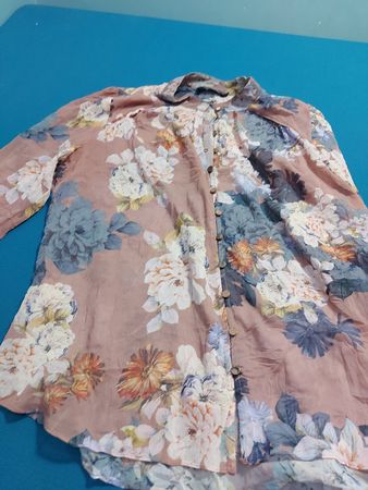 Portmans Floral Print Button-Up Shirt Größe 16