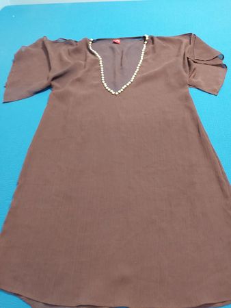 Yammay Brown Sheer Dress