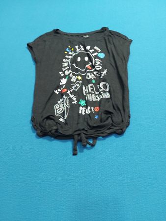 Justice Active Black T-Shirt mit 'Hello Sunshine' Grafik