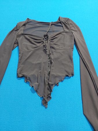 Raffiniertes Mesh-Oberteil mit Bindung